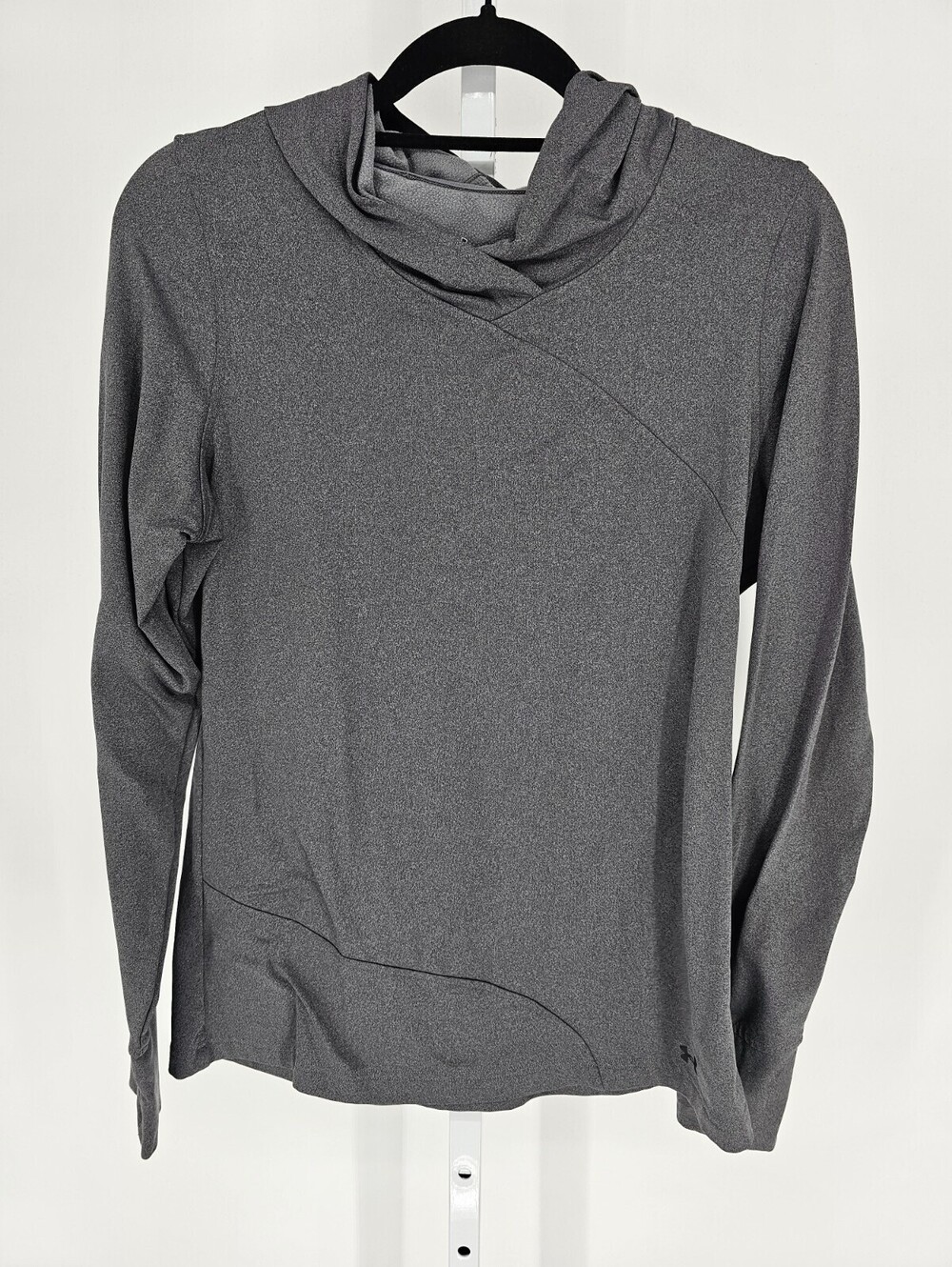 UNDER ARMOUR Hoodie Women L ColdGear Infrared EVO Fitted Sweatshirt Running Gray